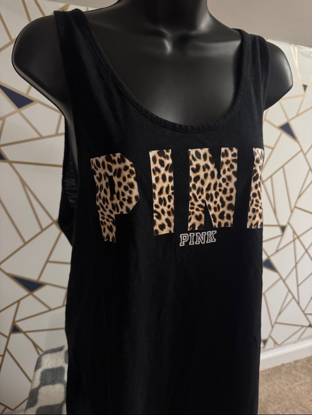 PINK Victoria's Secret Black Logo Clothing Tag